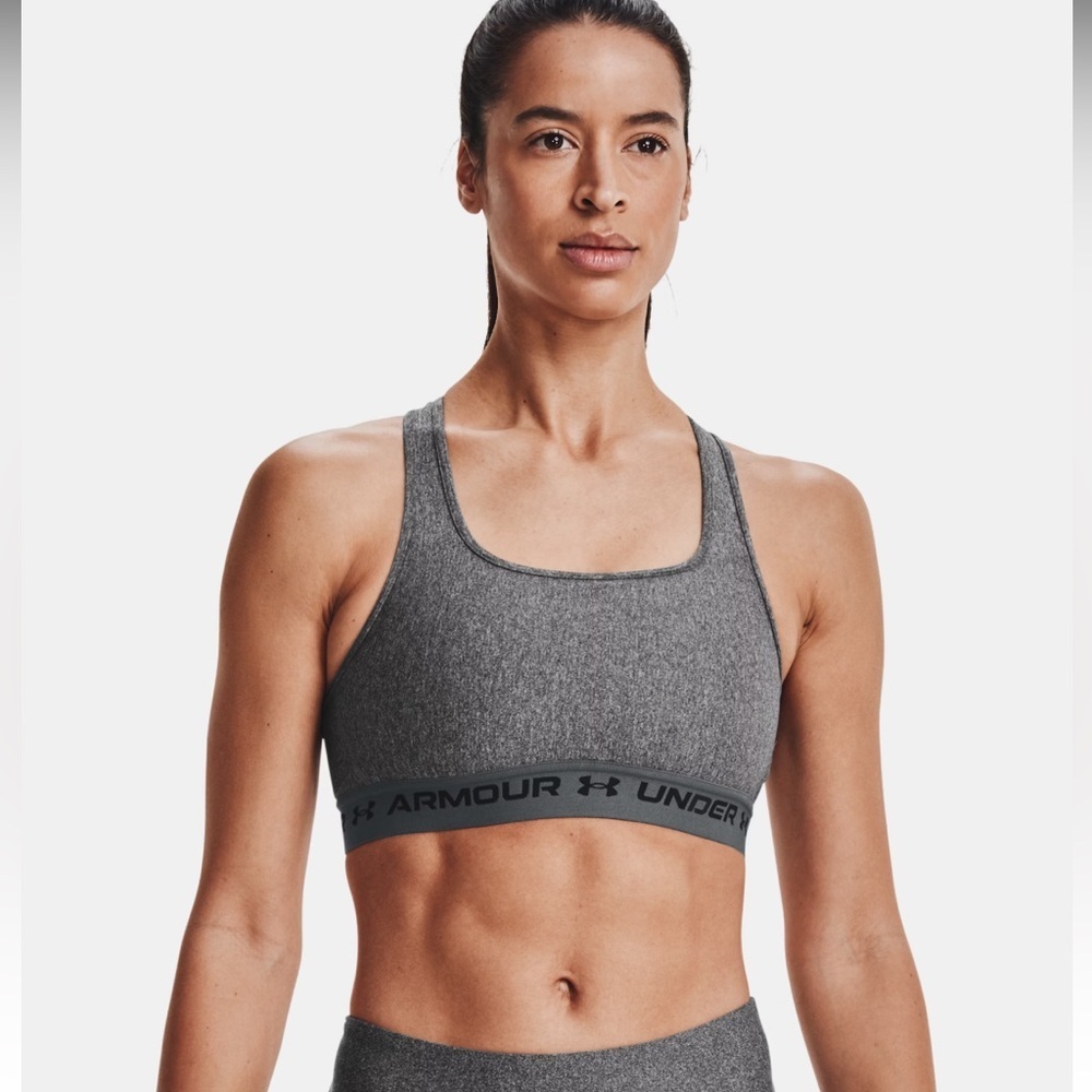 Under Armour Crossback Mid Heather Gray Women’s Compression Sports Bar Size 2X